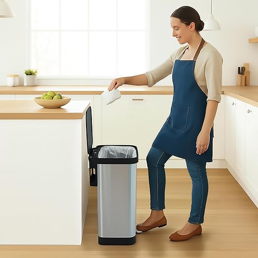 Glad GLD-74506 Stainless Steel Step Trash Can