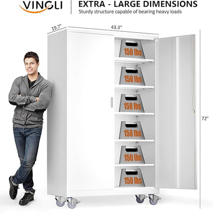 VINGLI Large Metal Storage Cabinet