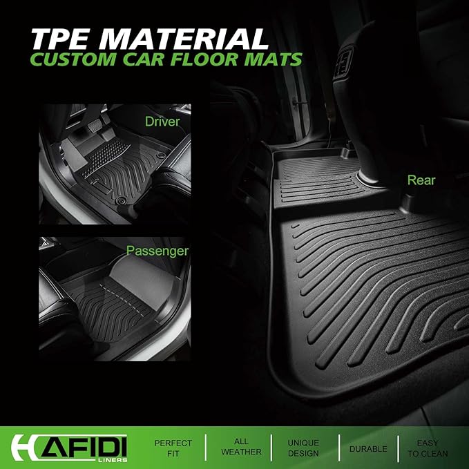 Floor Mats Fit for 2016-2022 Chevy Spark All Weather Protection TPE Anti-Slip Automotive Floor Liners(Not for GT/EV Models), Spark Accessories Black