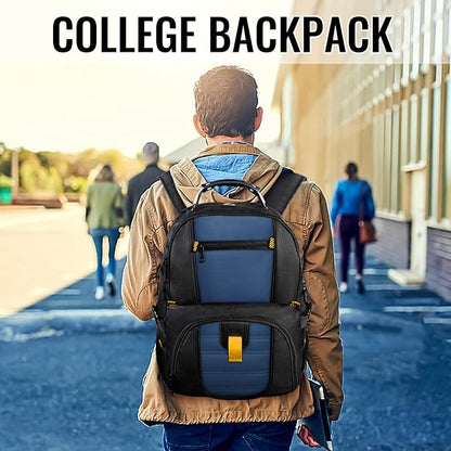 YOREPEK Large Backpack for Men, Extra Large Laptop Backpacks for Men Women, Water Resistant Travel Backpack Airline Approved Business Work Bag Fits 17 Inch Computer, Black