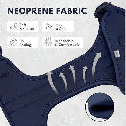No Pull Dog Harness and Leash Set 3-in-1 Adjustable Anti Pull Dog Harness with Hands-Free Matching Leash,Poop Bag Holder,Easy Walk Dog Harness Extra Small Sized Dog(Navy Blue)