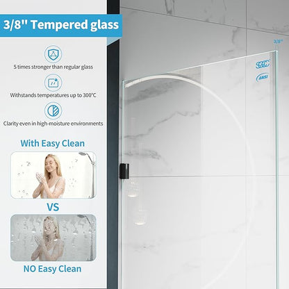 Shower Glass Panel, 28.5" W x 78.75" H Fixed Shower Screen Panel