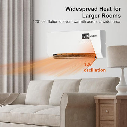 24-Inch Wall Mounted Electric Heater - 1500W Indoor Space Heater