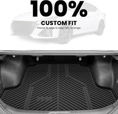 LASFIT Cargo Mat for Nissan Altima 2019-2026, All Weather TPE Custom Fit Durable No-Curling Trunk Mat for Altima 2019 2020 2021 2022 2023 2024 2025 2026 Cargo Liner Cargo Tray Accessories, Black
