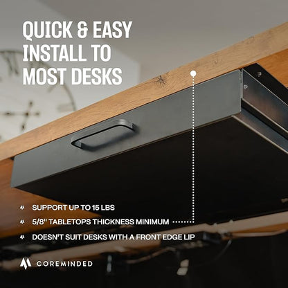 Under Desk Drawer Slide Out Attachment