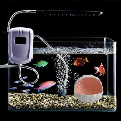 RUIAN Cute Aquarium Decorations Ceramic Conch Shell-Shaped House Thematic Betta Fish Tank Accessory Decor Ornament Hideout Cave for Fish Playing or Hiding,Hamster House,Craft Projects (Pink)