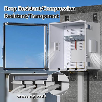 ABS Electrical Junction Box, Ventilated Design, Cable Grommets, IP65 Waterproof