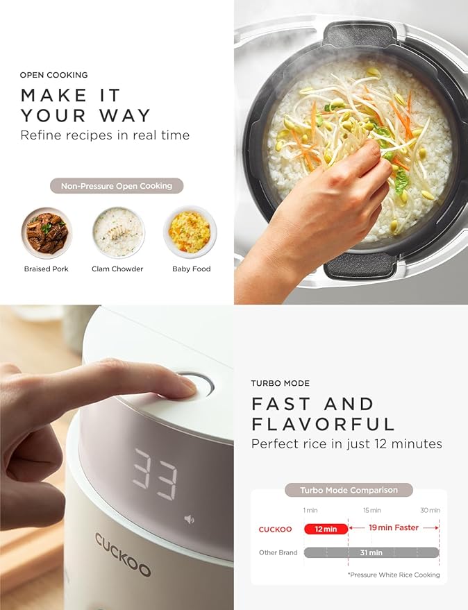 CUCKOO Twin Pressure Rice Cooker 10-Cup Uncooked / 20-Cup Cooked