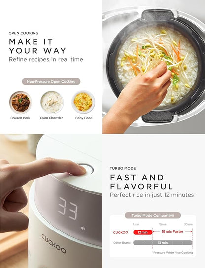 CUCKOO Twin Pressure Rice Cooker 10-Cup Uncooked / 20-Cup Cooked