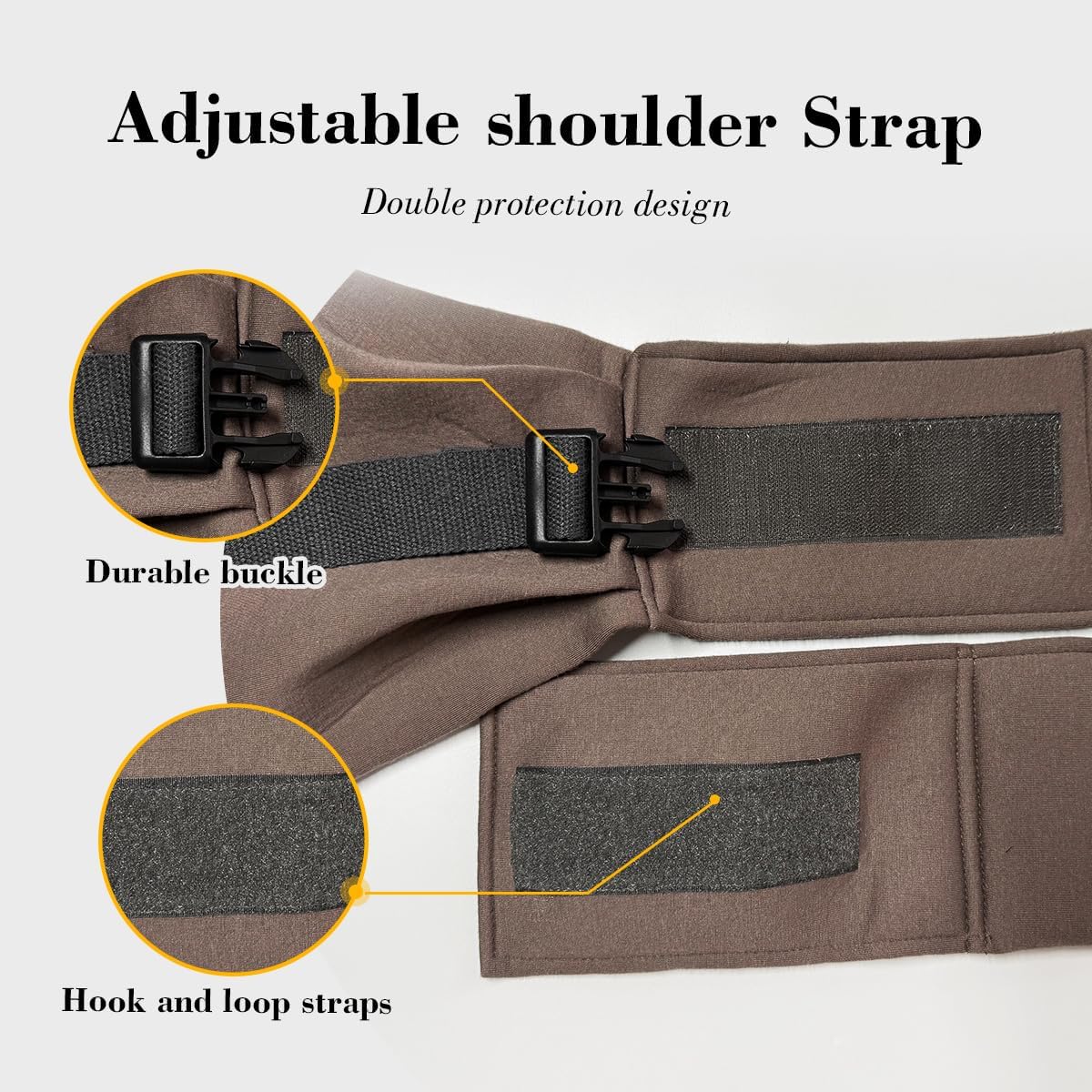 Dog & Cat Carrier Sling, Adjustable Soft Padded Shoulder Puppy Carrier, Hands-Free Dog Carrier Bag with Double Safety Buckles Premium Material for Outdoor Travel (Caramel, L)