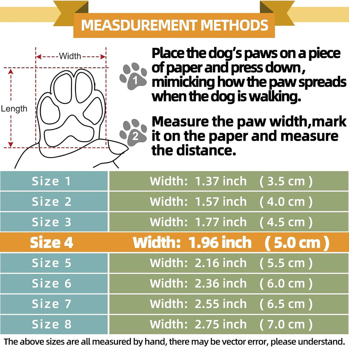Hcpet Dog Boots for Large Dogs, Dog Shoes for Hot Pavement Winter Snow, Paw Protector Dog Booties Designed for Comfort and Breathability, Outdoor Booties for Small Medium Dogs for Hiking Brown Size 4