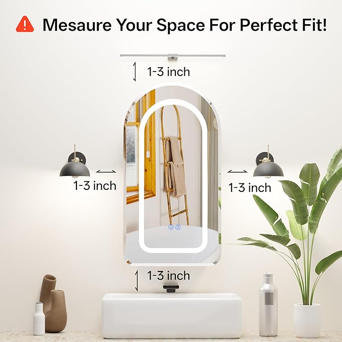 LED Arched Bathroom Medicine Cabinet