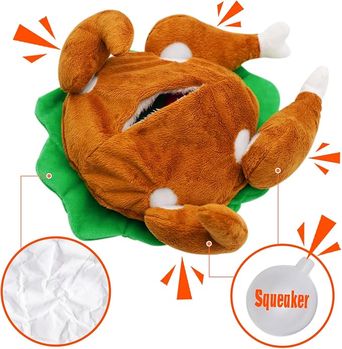 Hide and Seek Dog Toys, Turkey Squeaky Interactive Puzzle Dog Toys for Boredom and Stimulation, Dog Enrichment Toys for Small and Medium Dogs