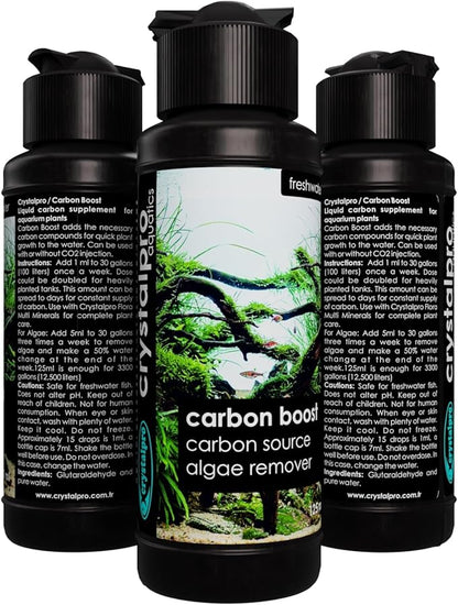 Carbon Boost - Liquid Carbon Source for Aquarium Plants - CO2 Alternative for Faster Growth in Freshwater Tanks - Part of the Flora Nutrition Series - 4.2 fl oz