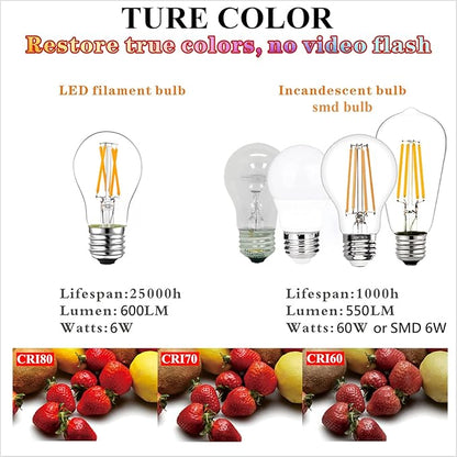 LiteHistory E26 LED Bulb 6W Equivalent 60 Watt Light Bulb Non-Dimmable A15 led Edison Bulb for Ceiling Fan,Wall sconces,Fridge,Desk lamp Warm White 2700K 600lm AC120V Clear 6 Pack