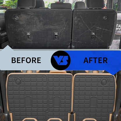 Rongtaod Back Seat Protector Compatible with 2022-2025 2026 Nissan Pathfinder 7&8 Seats Back Seat Cover Kick Mats Cargo Liner All Weather 2024 Pathfinder Accessories (2nd Row Backrest Mats)