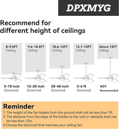 DPXMYG 60 inch Ceiling Fan Downrod