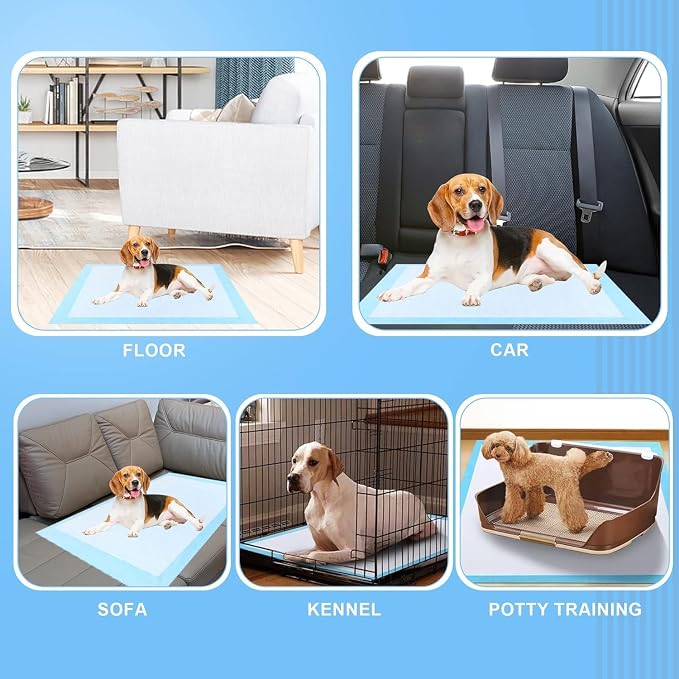 Dog Pee Pads, Super Absorbent Puppy Pads Disposable Dogs Training Pads, Quick Drying Leak-Proof Dog Potty Pads for Doggies Puppies Cats ( 40"x47" 40 Count)