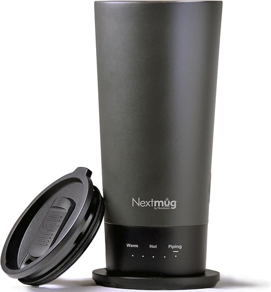 Nextmug Go - Temperature-Controlled, Self-Heating Travel Mug