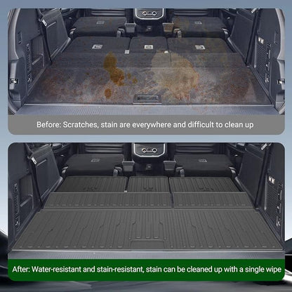 xipoqix Cargo Mat Backrest Mat Compatible with 2025 2026 Ford Expedition Lincoln Navigator TPE Cargo Liner Replacement for 2025 2026 Ford Expedition Accessories (Trunk Mat+Backrest Mats)