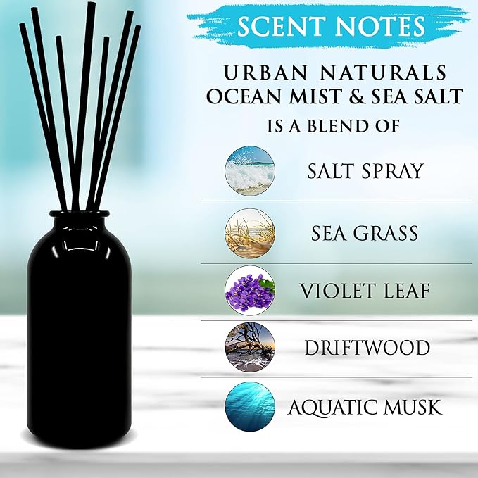 Urban Naturals Ocean Mist & Sea Salt Reed Diffuser Set | Made