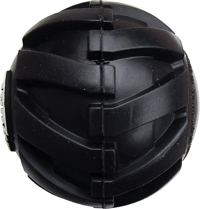 Tonka Mega Tread Ball Treat Holder Dog Toy, Lightweight, Durable and Water Resistant, 3 Inches, for Small/Medium/Large Breeds, Single Unit, Black