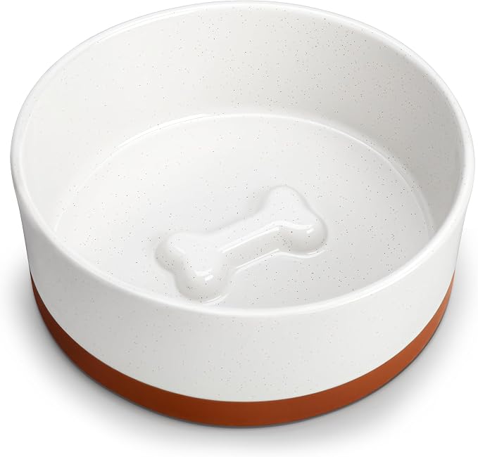 MALACASA Dog Bowls, Ceramic Dog Food and Water Bowls for Large Size Dogs, 6 Cups Capacity Pet Bowl for Large Dogs (L-6 Cups)
