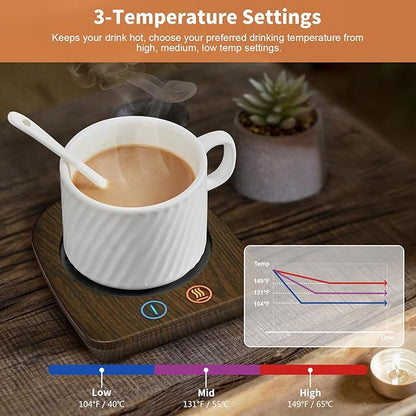 VOBAGA Imitation Wood Grain Coffee Cup Warmer & Mug Warmer