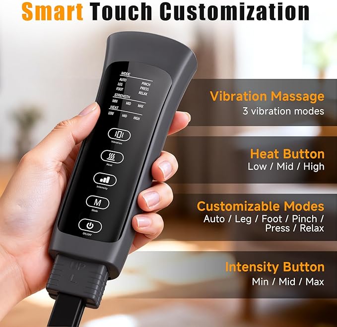 Leg Massager with Heat and Compression, Foot and Calf Massager