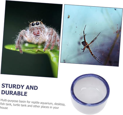 UKCOCO 36 Pcs Basin Mini Resin Animals Tarantula Enclosure Drink Containers Reptile Water Bowl Ceramic Pet Bowls Hamster Food and Water Bowl Mini Ceramic Bowl for Pet Water Feeder Sink