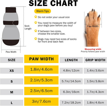 SCENEREAL Dog Socks to Prevent Licking Paws for Hardwood Floors Anti Slip, Dog Grippy Socks Shoes for Senior Small to Large Dogs, Dog Boots & Paw Protectors for Hot/Cold Scratching Pavement