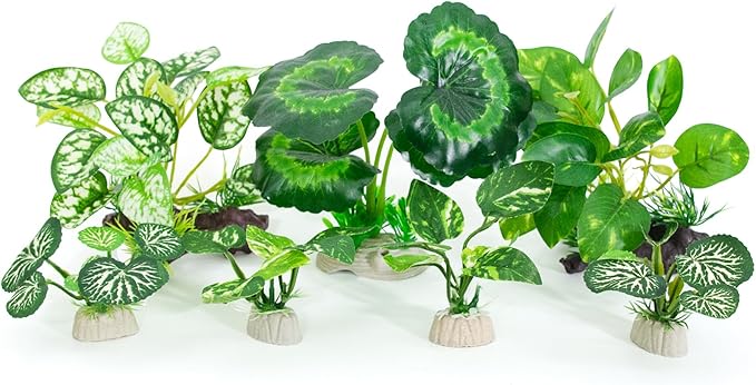 Betta Fish Tank Accessories 7 Pack Silk Aquarium Plants Decoration Artificial Fish Tank Plants Set for Aquariums Decor