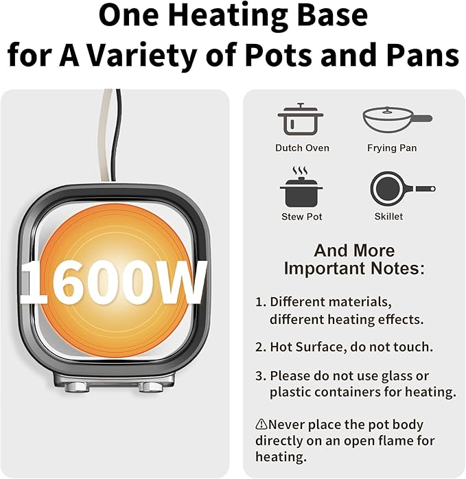 Electric Skillet 6-Quart Hot Pot Nonstick