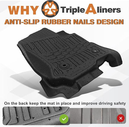 TripleAliners Floor Mats All Weather Liners Compatible with Toyota 2025 2026 4Runner Accessories Custom Fit TPE Heavy-Duty 1st & 2nd & 3rd Row Waterproof Anti-Slip Floor Liners (7 Seats ONLY)
