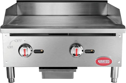 Kratos 24" Wide Commercial Countertop Griddle, Gas Hot Plate