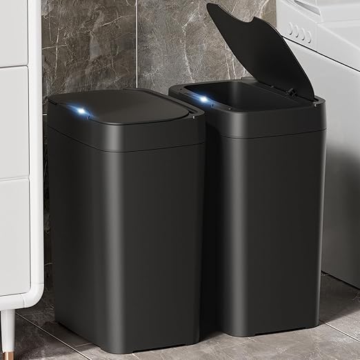 2 Pack 2.7 Gal Bathroom Trash Can