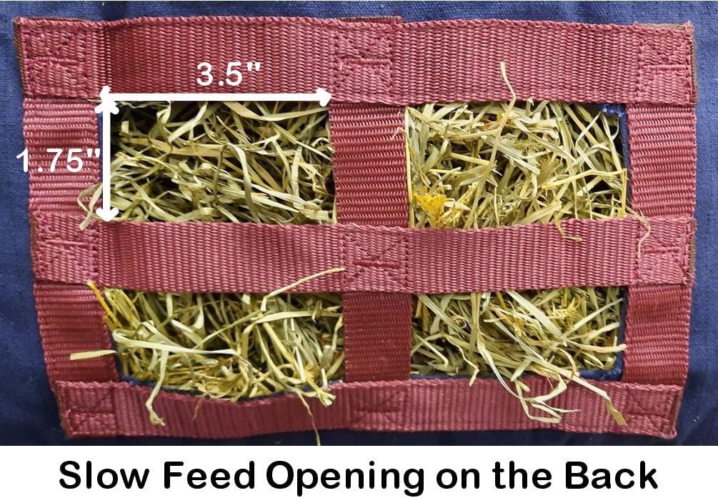 Derby Originals Large 24 OZ Canvas Horse Hay Bag 2 Sided Combo Design X Wide Gusset and 6 Month Warranty