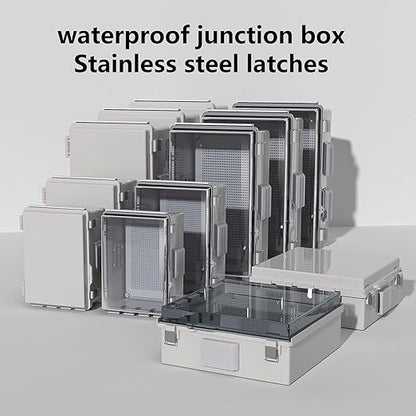 ABS Electrical Junction Box, Ventilated Design, Cable Grommets, IP65 Waterproof