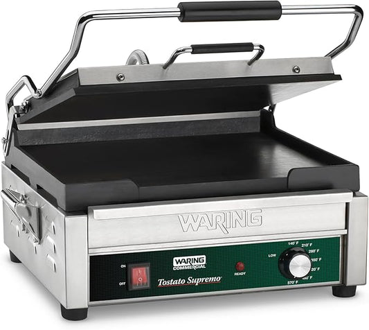 Waring Commercial WFG250 Tostato Supremo® Large Flat Toasting Grill, 5-15 Phase