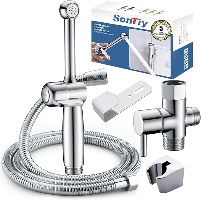 SonTiy Handheld Bidet Sprayer for Toilet, Adjustable Water Pressure Control