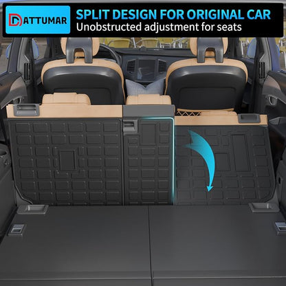 Back Seat Cover Compatible with 2010-2024 Toyota 4 Runner 7 Seat Kick Mats TPE All Weather Back Seat Cover Protector 2023 4Runner 7-Seater Accessories (2nd Row Backrest Mats)
