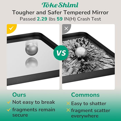 TokeShimi 42x36 Black Bathroom Mirror