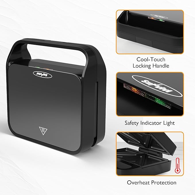 Sunvivi 3 in 1 Sandwich Maker, Electric Waffle Maker