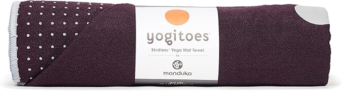 Manduka Yogitoes Hot Yoga Mat Towel - 71" | Moisture Activated Grip | Patented Silicone Nubs | Highly Absorbent, Durable & Easy Care | Made from Recycled Materials | 71 x 24 Inches