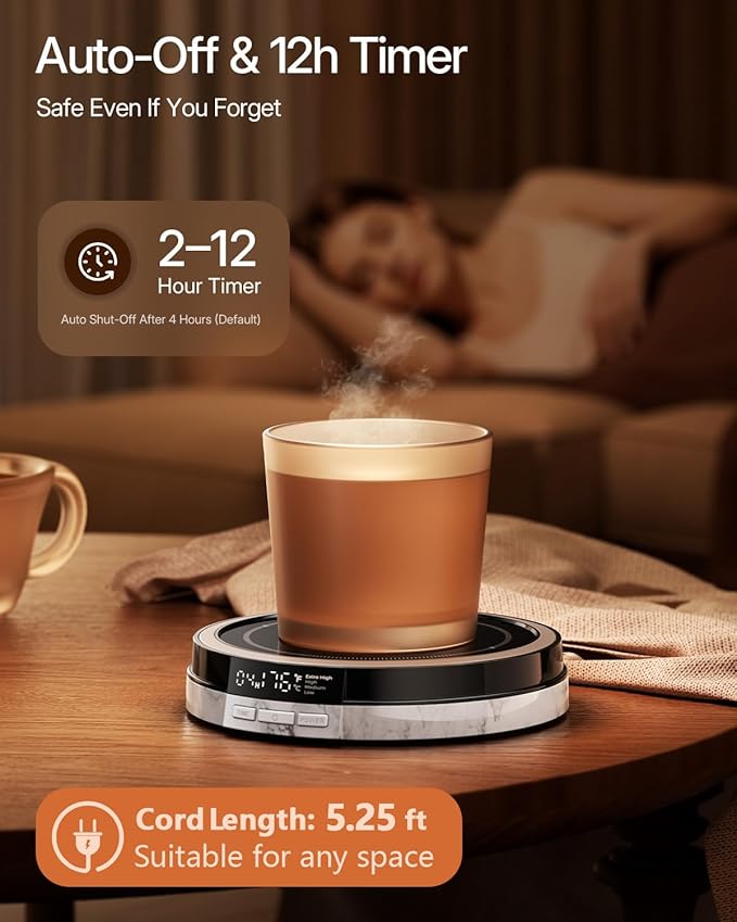 Coffee Mug Warmer for Desk, 50W Fast Heating Cup Warmer