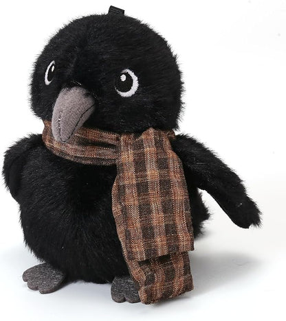 Black Crow Plushies with Shawls Bird Stuffed Animal Bag Pendant Little Crow Stuffed Plush Toy Christmas Birthday Valentine's Day Gift for Kids Girlfrends