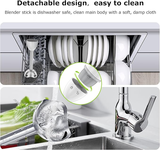 Bonsenkitchen Hand Blender, Immersion Blender