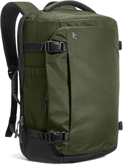 tomtoc Travel Backpack 40L, TSA Friendly Flight Approved Carry-on Luggage Hand Water-resistant Lightweight Business Rucksack, Durable Large Weekender Bag Daypack Fits 17.3 Inch Laptop