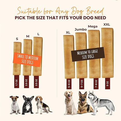 KATHMANDU'S Authentic 100% Natural Himalayan Yak Cheese Dog Chews – Large (Pack of 4) | High Protein, Delicious & Long-Lasting Dog Treats for Aggressive Chewers | Odor & Gluten Free Chews