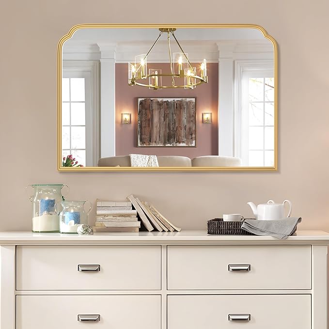 36X24 Inch Gold Bathroom Vanity Mirror